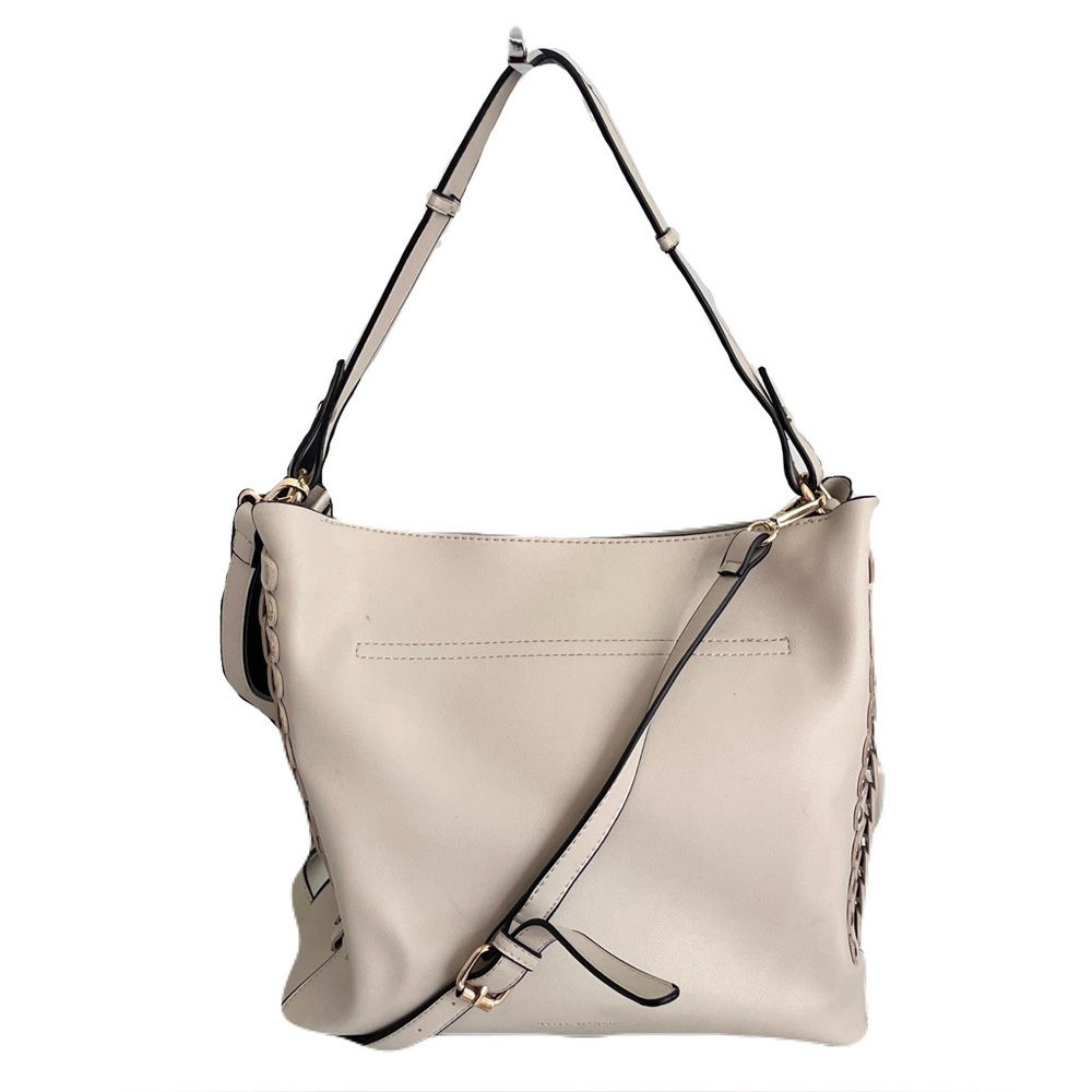 Melie Bianco Ivory Vegan Leather Convertible Crossbody Shoulder Bag